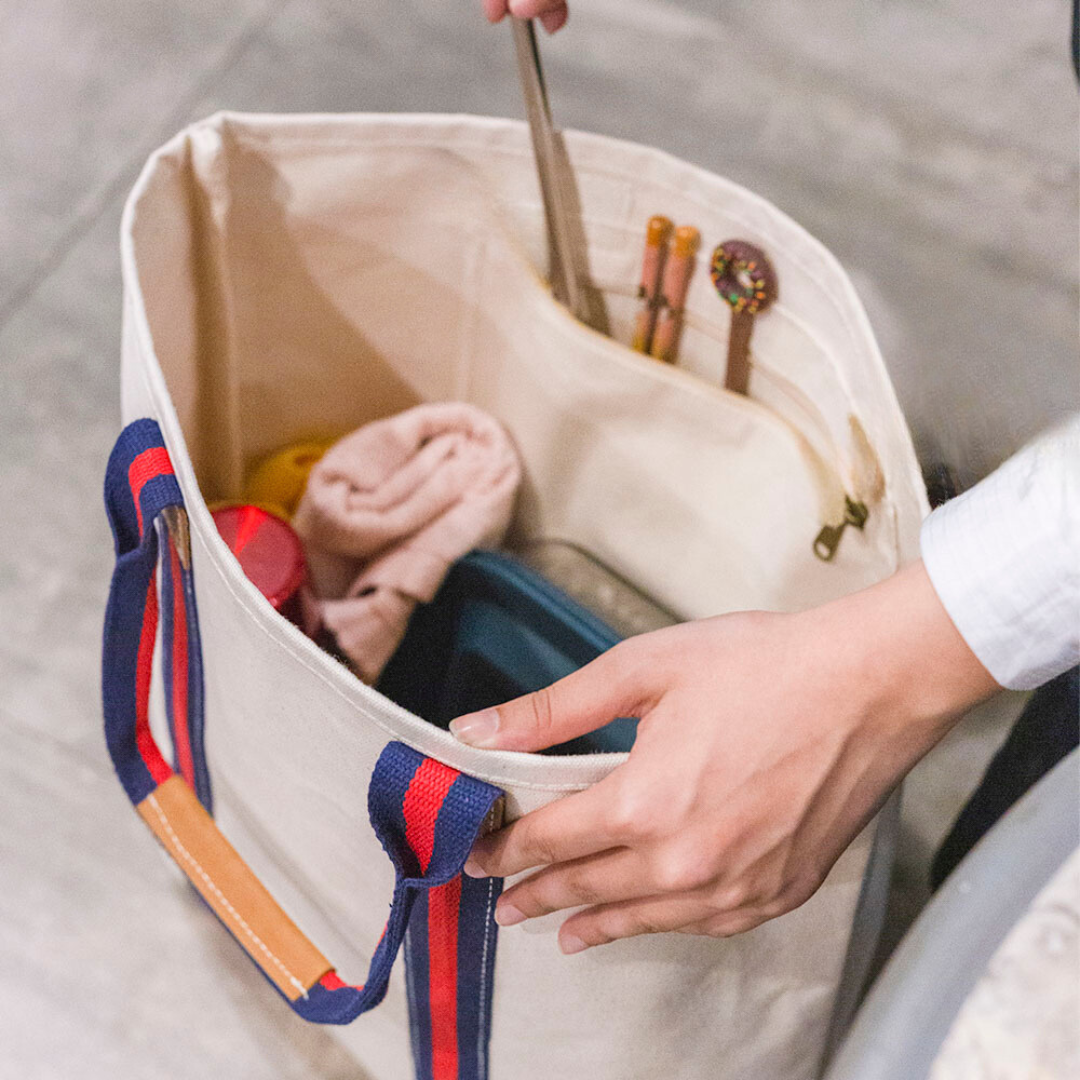 Society Canvas Leather Tote Bag - No Patch