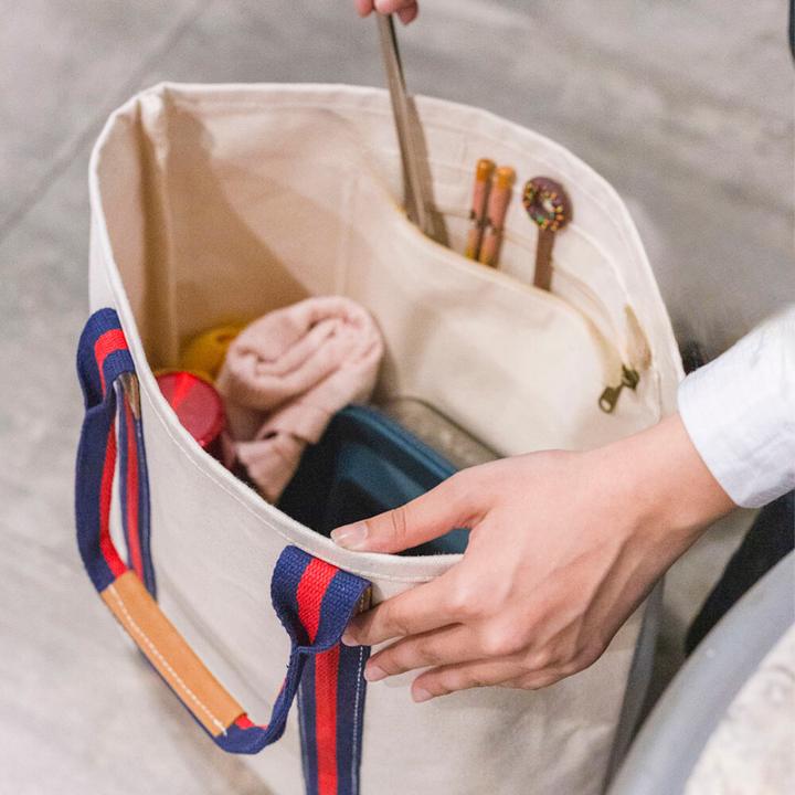 Society Canvas Leather Tote Bag - No Patch