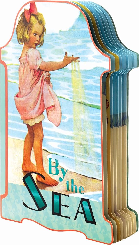 vintage childrens book with title by the sea