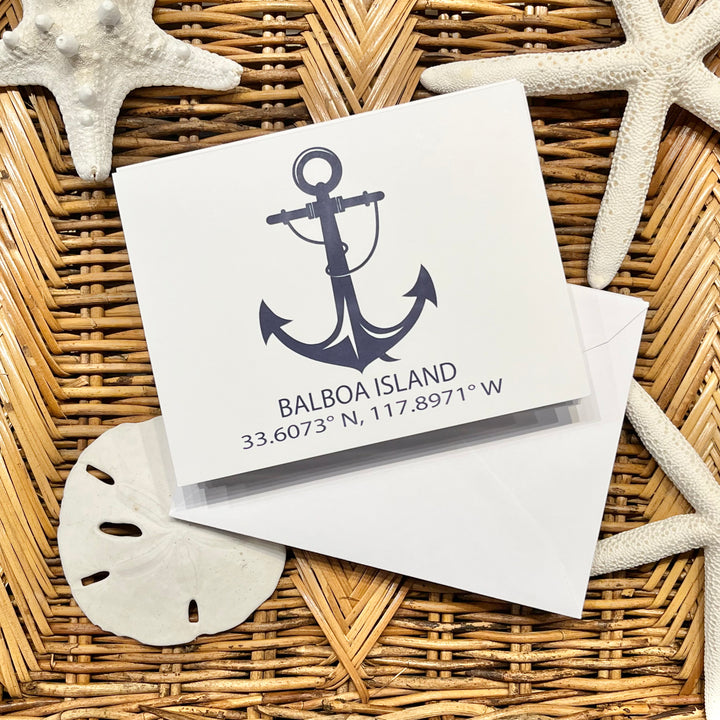 Custom Anchor Coordinates Set of 10 Notecards
