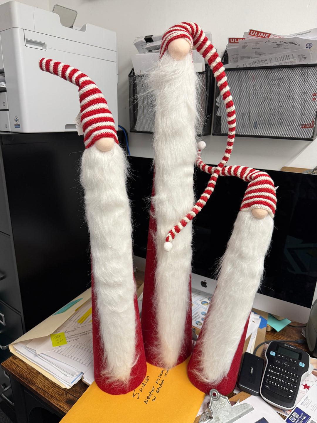 Cone Gnome Large Red/White
