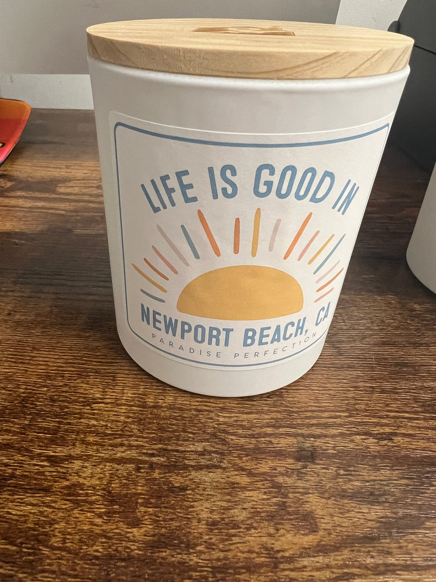 Life is Good in Newport Beach Candle