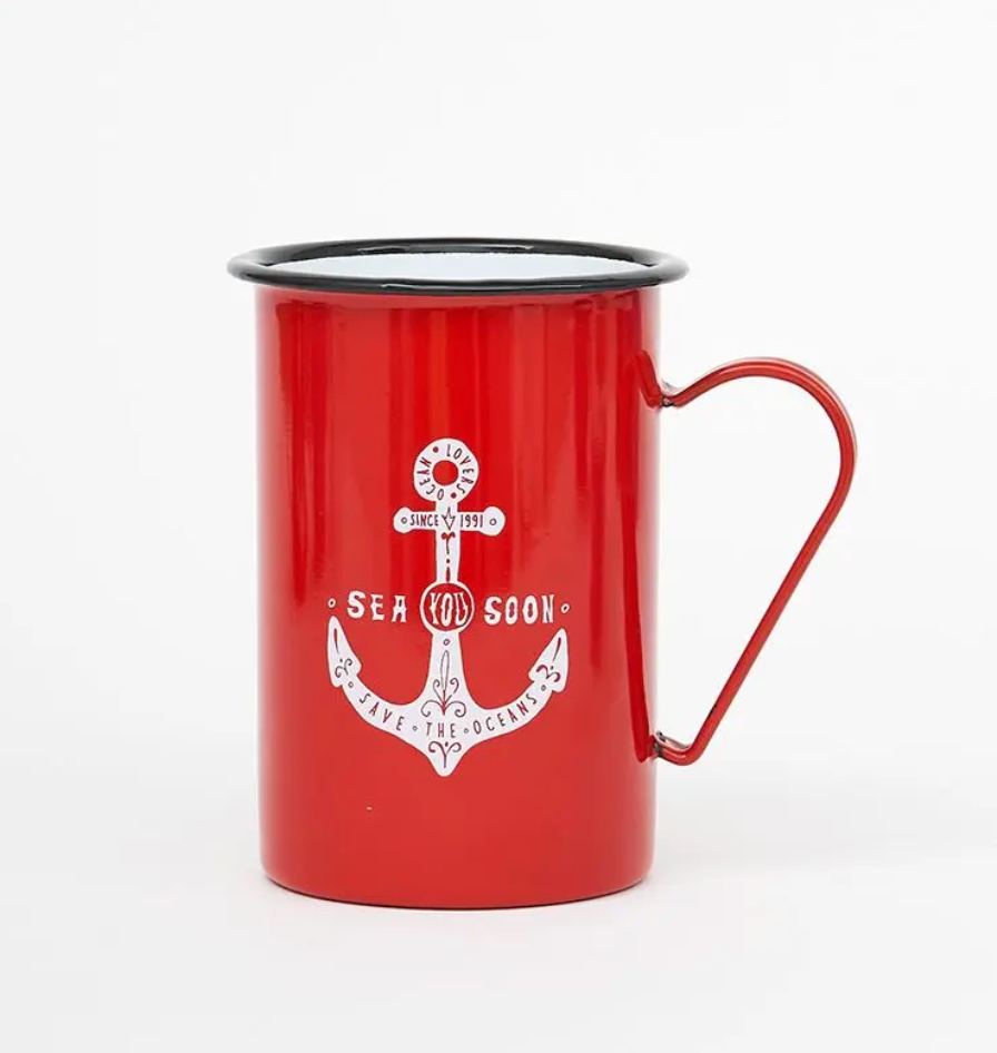 Anchor Mug Tall Enamel