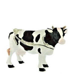 cow enamel box