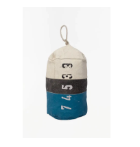 Bouy-Shaped Bolster Blue, White and Black with Numbers