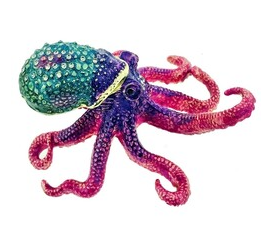 #3249RB Octopus Enamel Box Rainbow