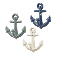 Anchor Wall Hook (Asst. Colors) Cast Iron