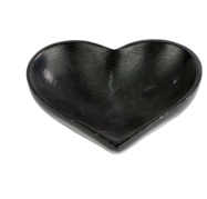 Black Soapstone Heart Bowl Large