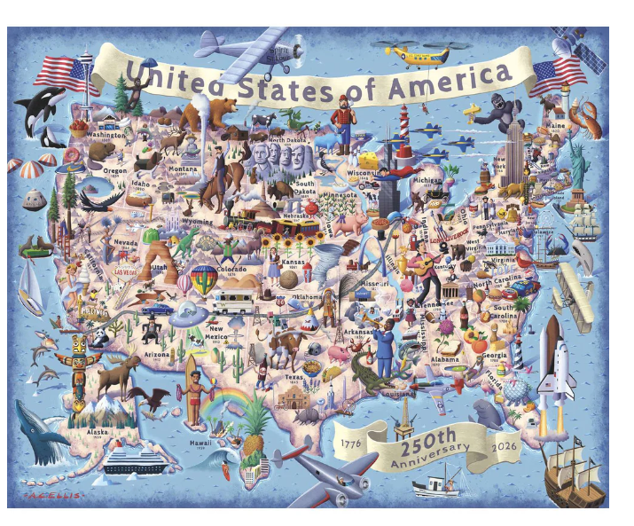America the Beautiful 500pc Puzzle by Dowdle