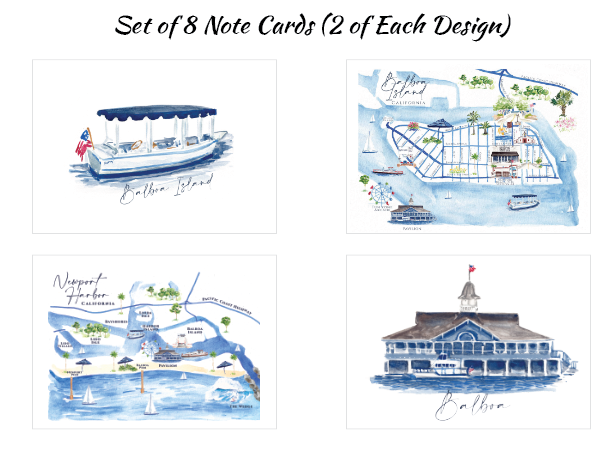 Pack of 8 Notecards Local Scenes