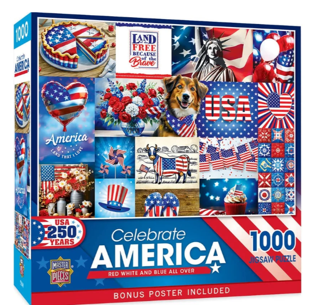 America Celebrate Red, White & Blue 1000pc