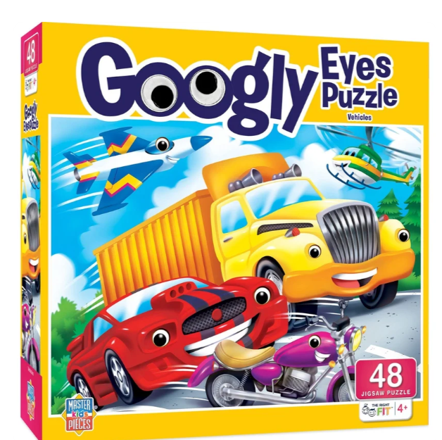 Vehicles Googly Eyes Puzzle 48pc for kids