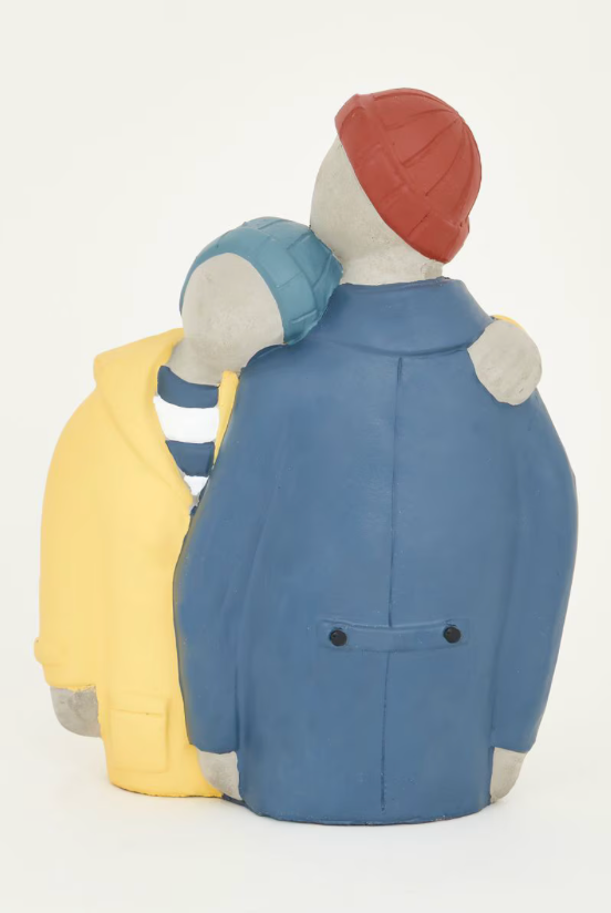 Two Sailors Cement Figurine