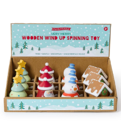 Wooden Holiday Spinning Toy by Two's Company