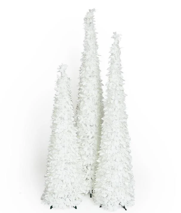 Tinsel and Holly Collapsible Metallic Tree by Two's Company