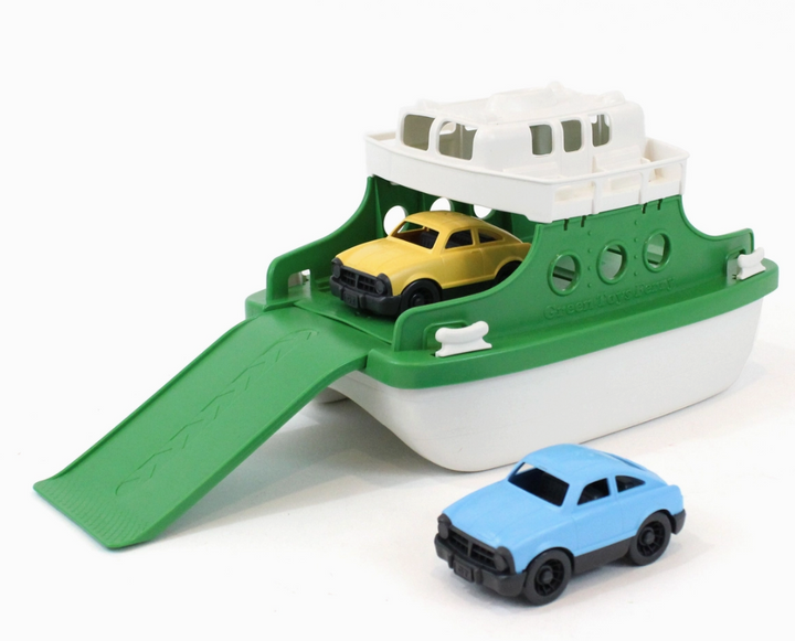 Ferry Boat Green and White Toy