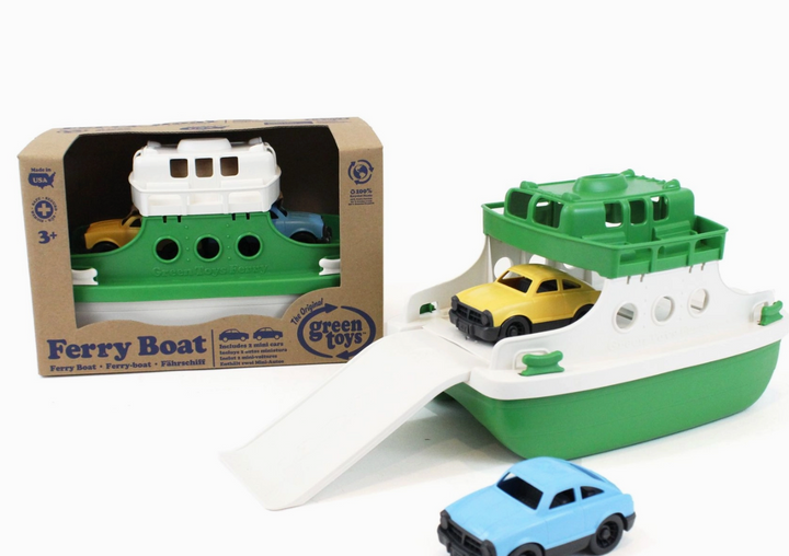 Ferry Boat Green and White Toy
