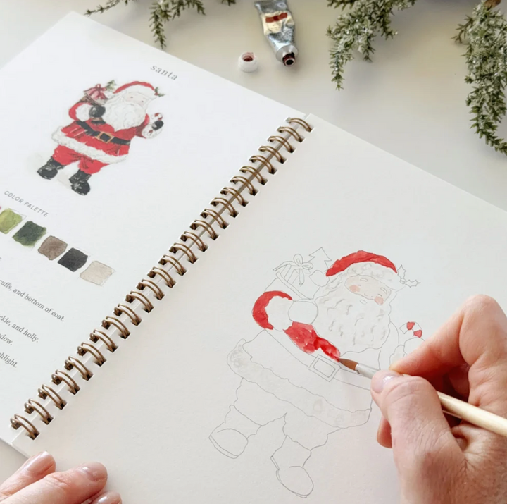 Classic Christmas Watercolor Workbook by Emily Lex