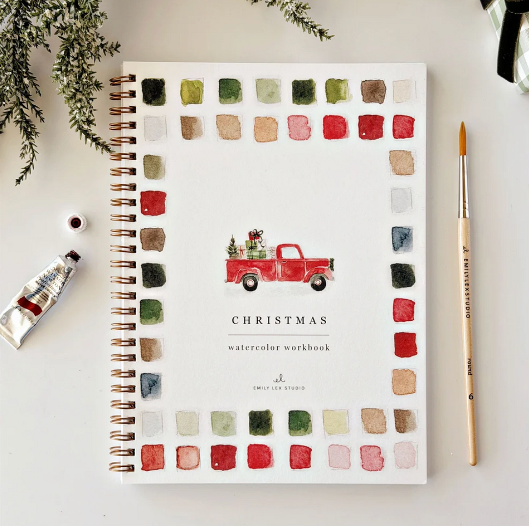 Classic Christmas Watercolor Workbook by Emily Lex