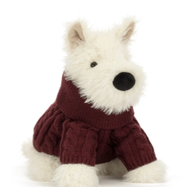 Munro Scottie Dog Winter Jumper Outfit by Jellycat