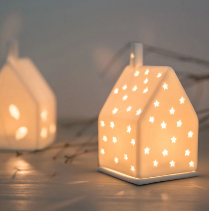 Porcelain Village Tea light House of Stars by Räder