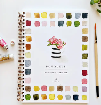 Bouquet Watercolor Workbook by Emily Lex