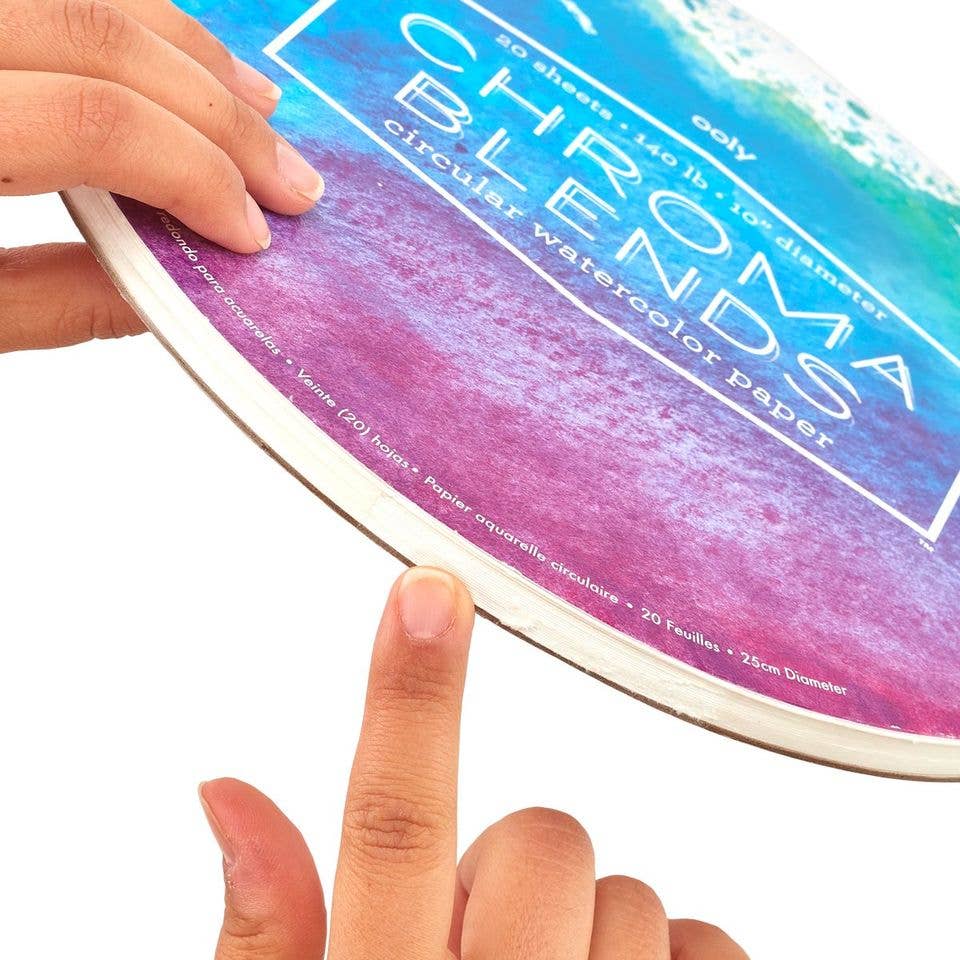 Chroma Blends: Circular Watercolor Paper Pad (10" Diameter;2