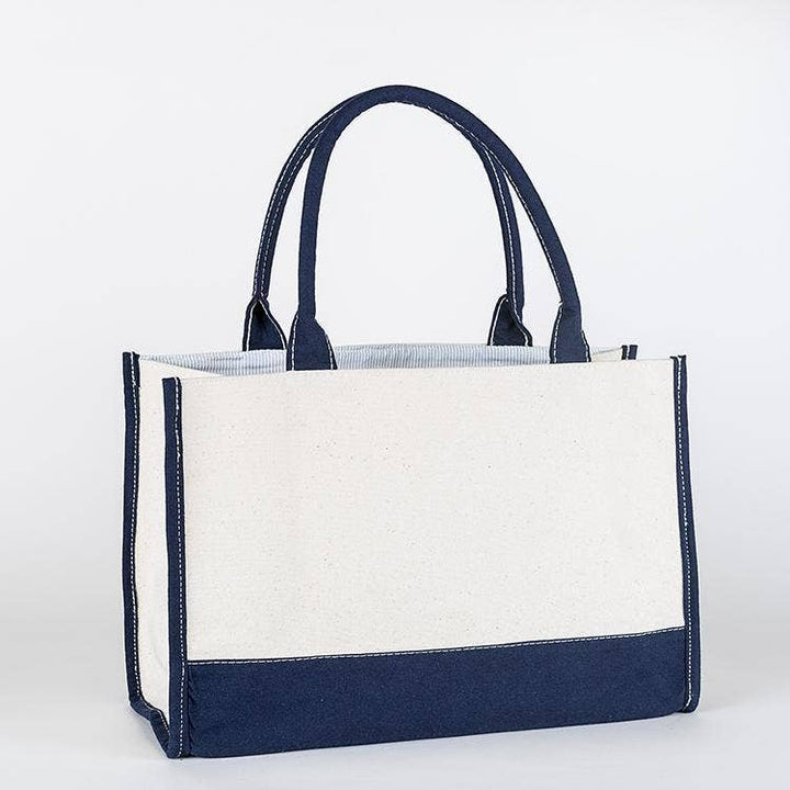 Deluxe Market Tote Customizable Lined - No Patch