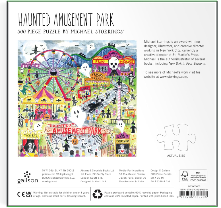 Haunted Amusement Park Michael Storrings Puzzle 500pc