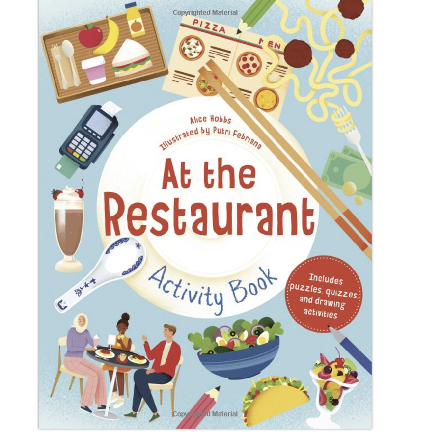 at the restaurant activity book