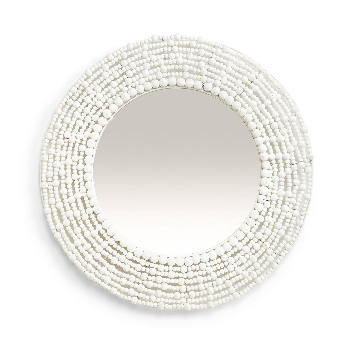 White Beaded Mirror